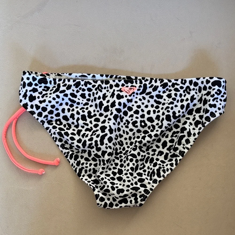 Roxy | girls Leopard Print Bikini Bottoms with orange Pink Tie